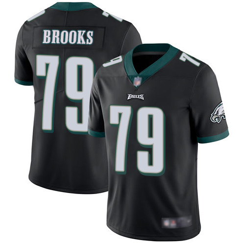 Men Philadelphia Eagles #79 Brandon Brooks Black Alternate Vapor Untouchable NFL Jersey Limited Player